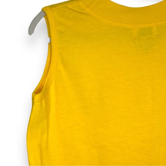 Vintage 90s SML Sport Yellow Tank Top Women’s Large Cotton Blend Activewear - Picture 16 of 17